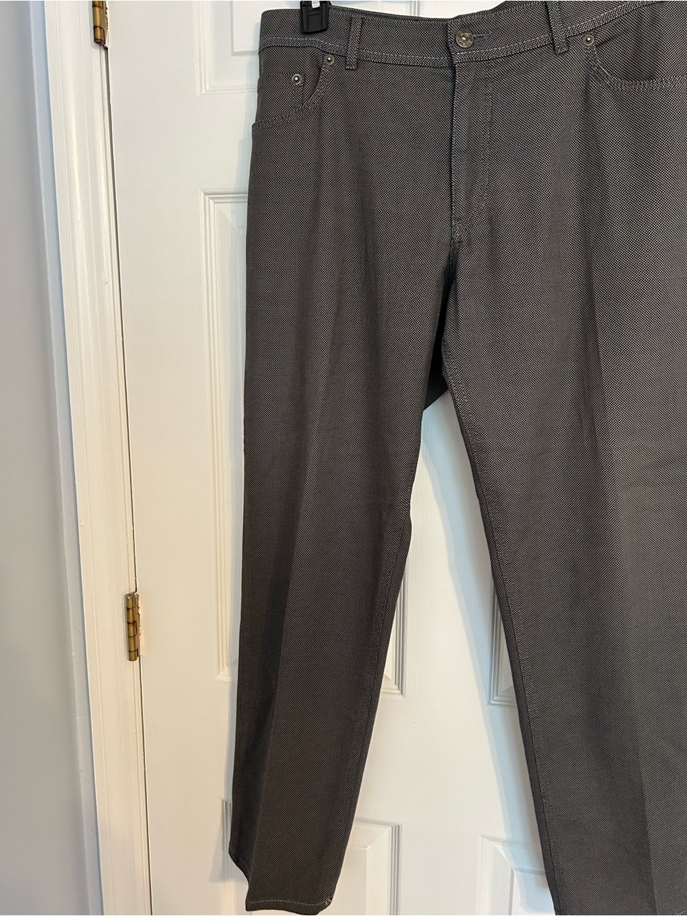 Brax men’s Cooper Men's Charcoal Straight Stretch Pants 38 x 34